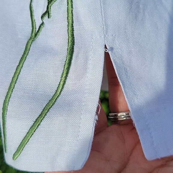 ❤️Women’s Cropped  high-rise LINEN Pants fully lined by Larry Levine,  S… - Picture 9 of 15